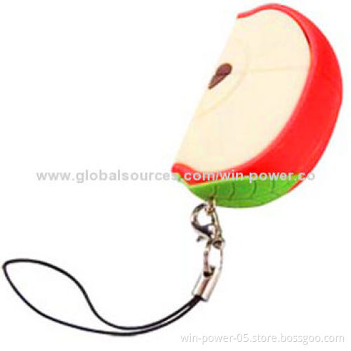 PVC USB Flash Drive/Memory, Fruit Design, Perfect for Gifts, with Capacity of 1-64GB